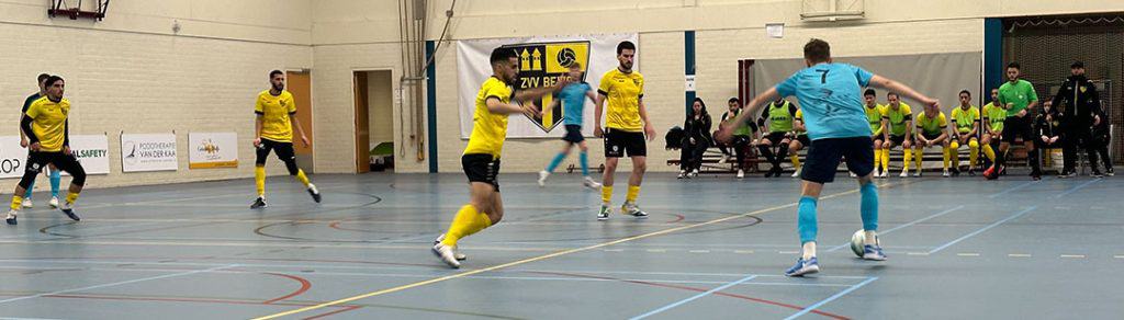 Spelmoment tijdens de wedstrijd tegen Veerhuys