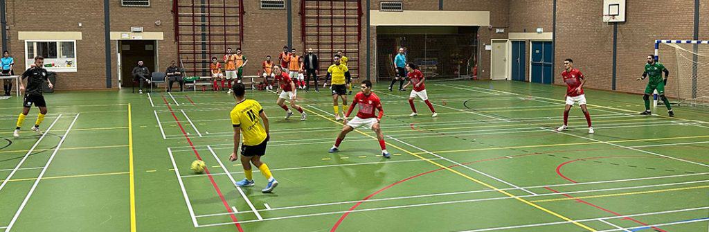 Actiemoment tijdens de wedstrijd tegen Eindhoven